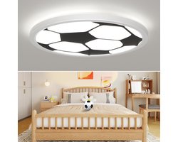 Epochglo LED Plafondlamp Voetbal - 24W 2400LM - 4000K Neutraal Wit - IP44 Waterdicht - Modern Ultradunne Plafonniere Lamp voor Badkamer, Kinderkamer, Slaapkamer & Woonkamer