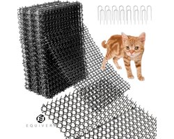 Equivera Doornrooster tegen katten - Kattenafweermat voor tuin - Kattenverjager - Kattenbescherming voor binnen en buiten - Kattenverschrikker (15 stuks + 15 haringen) - Bescherming tegen ongewenste katten