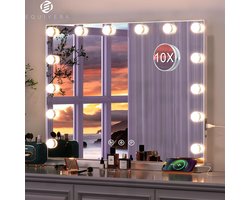 Equivera Hollywood Spiegel - Hollywood Spiegel met Verlichting - Make-up Spiegel - Hollywood Mirror