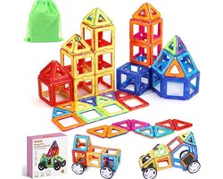 Equivera Magnetische Bouwstenen - Magnetische Bouwstenen - Magneet Bouwstenen - Magnetisch Speelgoed - Magnetic Tiles - Educatief Speelgoed - Constructie Speelgoed - Montessori Speelgoed
