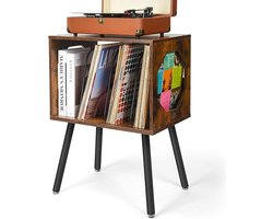 Equivera platenspeler meubel - lp kast - platenspeler kast - vinyl kast - lp meubel - platen kast