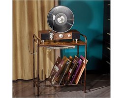 Equivera platenspeler meubel - lp kast - platenspeler kast - vinyl kast - lp meubel - platen kast