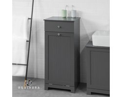Equivera Rootz Badkamer Wasmand Was- Kast Badkamer Opbergkast - Kast met Lade