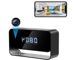 Equivera Verborgen Draadloze Spy Camera Klok WiFi HD 1080P Nanny Cam - Bewegingsdetectie Nachtzicht - Live Streaming Android IOS App spy camera