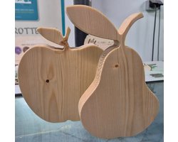 Era Wood - Woonaccessoires - Appel en Peer van geolied vurenhout - set