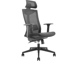 Ergo Office - Ergonomische Bureaustoel - Bureaustoel - Office Chair - hoogte verstelbare - Hoofdsteun - max. belasting 150 kg - Zwart