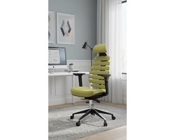 ErgoComfort Pro 2 Luxe Ergonomische Bureaustoel met Hoofdsteun en Verstelbare Armleuningen – Comfortabele Stoffen Zitting 131 x 65 x 53 cm – Novihome