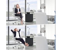 ErgoDynamic Pro Bureaustoel – Ergonomische Bureaustoel met Verstelbare Hoofdsteun, Armleuningen & Dynamische Lendesteun – Ademend Mesh – Kantelfunctie 90°-120° – Comfortabele & Duurzame Werkstoel – Grijs Alta