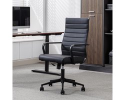 ErgoLux Executive Bureaustoel – Ergonomische PU-Leren Bureaustoel met Kantelfunctie en S-vormige Lendensteun, Draaibaar en In Hoogte Verstelbaar, Max. 150 kg – Novihome