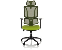 ERGOMY | Stof / Mesh | Frame: Zwart - Thuisgebruik bureaustoel Groen