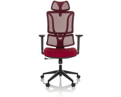 ERGOMY | Stof / Mesh | Frame: Zwart - Thuisgebruik bureaustoel Rood