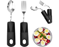 Ergonomisch Bestek - Geschikt voor Personen met Beperkingen - 1 Set - Roestvrij Staal