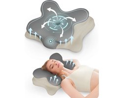 Ergonomisch Hoofdkussen - Hoofdkussen Nekklachten - Voor Rug- en Zijslapers - Memory Foam - Slaapkussen - Kussen - Ergonomisch Kussen - Orthopedische Kussens