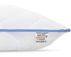 Ergonomisch kussen 80x80 - Kussen met microvezel vulling - Comfortabel - Zacht kussen voor alle slaaphoudigen - Kussen wasbaar - Orthopedisch kussen - Ademende materialen-Zachte kussensloop-Set van 2