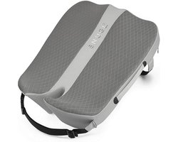 Ergonomisch Traagschuim Zitkussen voor Comfort en Pijnverlichting – Ideaal voor Auto-, Bureau- en Gamestoelen – Hypoallergeen en Wasbaar – Grijze Mesh