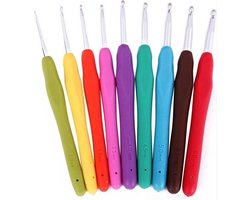 Ergonomische 9-Delige Haaknaaldenset - Haaknaald / Haaknaalden Set Met Ergonomisch Ontwerp - Haaknaalden voor Mooie Crochet Patronen - Haken