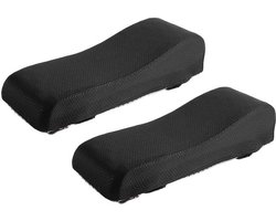 Ergonomische Armleuningkussens - Traagschuim - Bureaustoelhoes met Koelgel - Gamingbureaustoel - Elleboog- en Polsondersteuningskussen - 2 Stuks - Geschikt voor Bureaustoel - Zwart