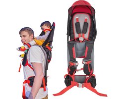 Ergonomische Baby Schouderdrager met Regen Cover en Zonnescherm voor Kinderen van 6 Maanden tot 3 Jaar