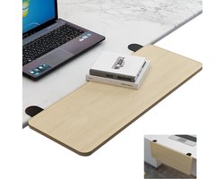 Ergonomische Bureau Extensie - 52 x 25 cm - 90 Graden Vouwbaar - Geen Boren - Bureau Extensie - Tafel Extensie - Toetsenbordlade - Bureau Verlenging (Eiken, 52 x 25 cm)