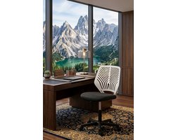 Ergonomische Bureaustoel– Comfortabele en Verstelbare Kantoorstoel met S-vormige Rugleuning, Donkergrijs, FSC Hout & Duurzaam Nylon Onderstel, Geschikt voor Thuis en Kantoor,Casa Serena