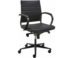 Ergonomische bureaustoel design 600 lage rug Zwart met wielen