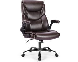 Ergonomische Bureaustoel - Directiestoel / Grote Executive Stoel - Kunstleer - Verstelbare Armleuningen & Hoogte - 124 kg Draagvermogen
