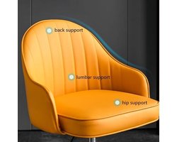 Ergonomische Bureaustoel Draaibaar met Wielen en Hoogteverstelling – Comfortabele Office Stoel voor Thuis, Kantoor en Make-up Tafel – Ademende Bekleding, Metalen Frame, Blauw, Hoogte 75 cm – Mobili Bella