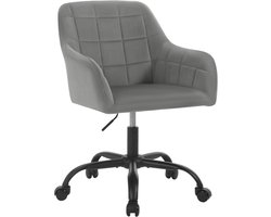 Ergonomische Bureaustoel - Fluwelen Bureaustoel - Draaistoel - Schuim met hoge dichtheid - Verstelbare hoogte - 58 cm x (77-85 cm) x 60,5 cm