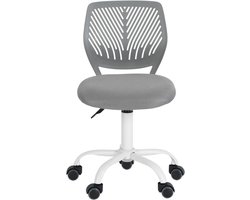 Ergonomische Bureaustoel Grijs – In Hoogte Verstelbaar en Compact Zonder Armleuningen