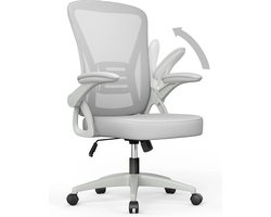 - Ergonomische Bureaustoel - Kantoorstoel - Office Chair - Gamestoel - Stoel - Verstelbaar - Volwassenen - Grijs