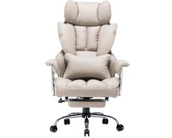 Ergonomische bureaustoel met hoge rugleuning en voetsteun, tot 200 kg, verstelbare armleuningen, comfort en duurzaamheid