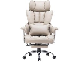 Ergonomische bureaustoel met hoge rugleuning en voetsteun, tot 200 kg, verstelbare armleuningen, comfort en duurzaamheid