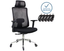 Ergonomische Bureaustoel met Hoofdsteun - Bureaustoelen voor Volwassenen - Office Chair - Game Gaming Stoel - Kantoorstoel - Volledig Verstelbaar - Incl. Anti kras wielen geschikt voor harde & zachte vloeren