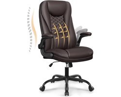 Ergonomische Bureaustoel met Hoofdsteun en Armleuningen - Verstelbare Draaistoel voor Thuis of Kantoor