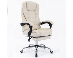 Ergonomische Bureaustoel met Kantelbare Rugleuning en Voetensteun - Hoogte Verstelbaar en Draaibaar