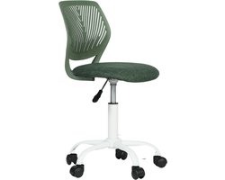 Ergonomische bureaustoel met linnen bekleding en verstelbare hoogte voor kinderen en tieners