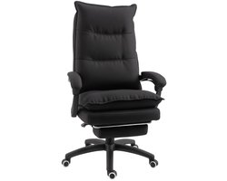 Ergonomische Bureaustoel met Massagefunctie & Voetensteun - In Hoogte Verstelbaar - Max. kanteling 135° - 360° Draaibaar - Kantoorstoel - Gamestoel - Volwassenen Stoel - Directiestoel - Computerstoel - Zwart