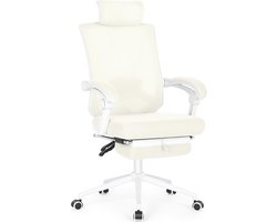 Ergonomische Bureaustoel met Voetsteun en Verstelbare Lendensteun