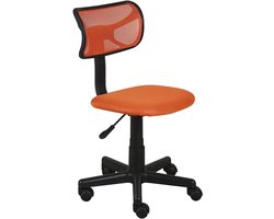 Ergonomische bureaustoel - Verstelbare stoel - Thuiswerken kantoor - Ademende netrugleuning - 40x40x82 cm - Oranje