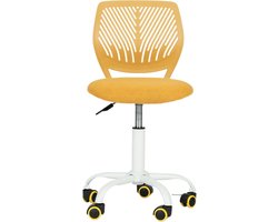 Ergonomische Bureaustoel zonder Armleuningen in Linnen Stof voor Thuiskantoor