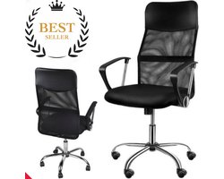 Ergonomische Bureaustoel - Zwart - Bureaustoel - Bureaustoelen Voor Volwassenen - Bureaustoelen - Office Chair - Desk Chair - Chaise de Bureau -