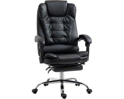 Ergonomische Bureaustoel  Zwart – verstelbaar – volwassen – kantoor – werk – meubels – stoelen – wonen – gaming stoel – vergaderstoelLuxe Design Bureaustoel - Zwart - Kunstleer - Verstelbaar