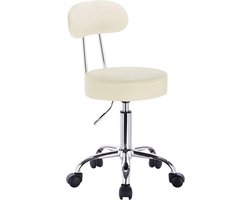 Ergonomische Draaikruk - Bureaustoel - Salonstoel - Verstelbare hoogte, 360° rotatie, duurzame constructie - Kunstleer - 75cm-87cm x 35cm