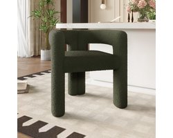 Ergonomische Eetkamerstoel Teddy Stof Comfortabel Design Stoel Modern Robust Snel in elkaar te zetten Multifunctionele Allrounder Fauteuil Woonkamer Stoel Eetkamer Meubels Stijlvol Zacht Pluche Dining Chair Lounge Stoel Duurzaam Stevig Rugleuning