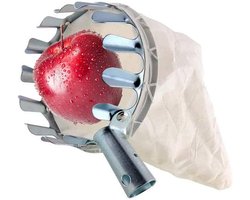 Ergonomische Fruitplukker met Dikke Katoenen Zak voor Appels, Sinaasappels en Perziken, Tuinaccessoires voor Efficiënt Plukken, Diameter 14 cm