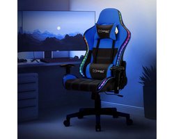 Ergonomische Gaming Stoel met RGB LED, Bluetooth Speakers, en Draaibaar Design