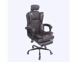 Ergonomische Gaming-Stoel – Met Ventilator, Luchtkoeler & Koeling, Geventileerde Zitting, Ligfunctie, Massage, Verstelbare Directiestoel, Bruin