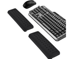 Ergonomische L-vormige Bureau Randsteun, Geheugen Schuim Armsteun, Polssteun Set voor Kantoor en Gaming, Antislip en Comfortabel voor Langdurig Gebruik