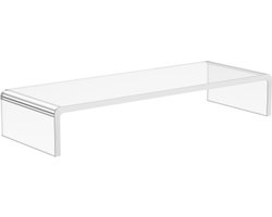 Ergonomische Monitorstandaard Acryl 53x19x9cm Transparant 30kg Draagkracht Toetsenbord Opberger voor Laptop Computer Kantoor Thuis
