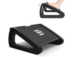 Ergonomische Onder Bureau Voetensteun - Voetenbank met Massage Textuur en Roller - Verstelbare Voetensteun in 6 Verschillende Hoogtes voor Kantoor en Thuis